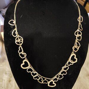 Nine West 16" Gold Heart Charm Necklace